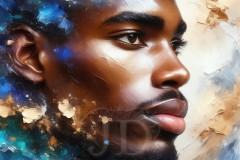 Painting Comes to Life - A Handsome Beautiful Man comes to life and emerges from canvas.