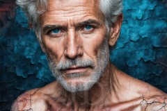Painting Comes to Life - A Handsome Beautiful Man comes to life and emerges from canvas.