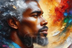 Painting Comes to Life - A Handsome Beautiful Man comes to life and emerges from canvas.