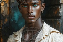 Painting Comes to Life - A Handsome Beautiful Man comes to life and emerges from canvas.