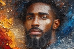 Painting Comes to Life - A Handsome Beautiful Man comes to life and emerges from canvas.