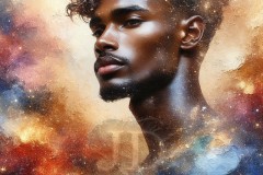 Painting Comes to Life - A Handsome Beautiful Man comes to life and emerges from canvas.