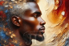 Painting Comes to Life - A Handsome Beautiful Man comes to life and emerges from canvas.