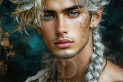 Painting Comes to Life - A Handsome Beautiful Man comes to life and emerges from canvas.