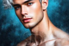 Painting Comes to Life - A Handsome Beautiful Man comes to life and emerges from canvas.