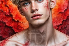 Painting Comes to Life - A Handsome Beautiful Man comes to life and emerges from canvas.
