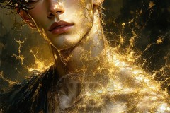 Painting Comes to Life - A Handsome Beautiful Man comes to life and emerges from canvas.