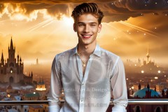 The Men of the Golden City is a collection of AI generated images of beautiful,glamorous,handsome guys in the heavens.