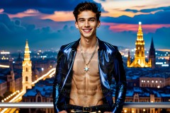 The Men of the Golden City is a collection of AI generated images of beautiful,glamorous,handsome guys in the heavens.