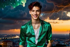 The Men of the Golden City is a collection of AI generated images of beautiful,glamorous,handsome guys in the heavens.