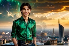 The Men of the Golden City is a collection of AI generated images of beautiful,glamorous,handsome guys in the heavens.