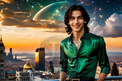 The Men of the Golden City is a collection of AI generated images of beautiful,glamorous,handsome guys in the heavens.