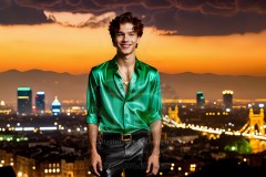 The Men of the Golden City is a collection of AI generated images of beautiful,glamorous,handsome guys in the heavens.