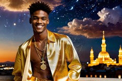 The Men of the Golden City is a collection of AI generated images of beautiful,glamorous,handsome guys in the heavens.