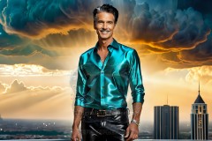 The Men of the Golden City is a collection of AI generated images of beautiful,glamorous,handsome guys in the heavens.