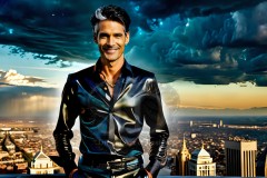 The Men of the Golden City is a collection of AI generated images of beautiful,glamorous,handsome guys in the heavens.