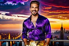 The Men of the Golden City is a collection of AI generated images of beautiful,glamorous,handsome guys in the heavens.