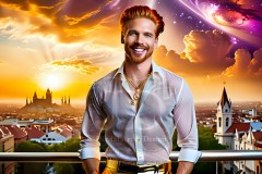 The Men of the Golden City is a collection of AI generated images of beautiful,glamorous,handsome guys in the heavens.