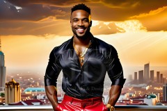 The Men of the Golden City is a collection of AI generated images of beautiful,glamorous,handsome guys in the heavens.