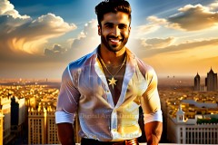 The Men of the Golden City is a collection of AI generated images of beautiful,glamorous,handsome guys in the heavens.