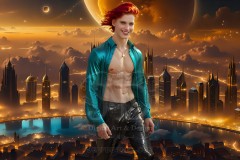 The Men of the Golden City is a collection of AI generated images of beautiful,glamorous,handsome guys in the heavens.