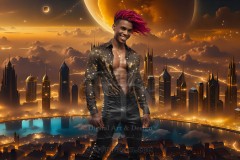 The Men of the Golden City is a collection of AI generated images of beautiful,glamorous,handsome guys in the heavens.
