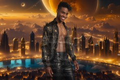 The Men of the Golden City is a collection of AI generated images of beautiful,glamorous,handsome guys in the heavens.