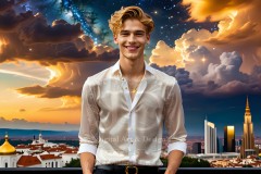 The Men of the Golden City is a collection of AI generated images of beautiful,glamorous,handsome guys in the heavens.