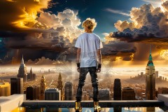 The Men of the Golden City is a collection of AI generated images of beautiful,glamorous,handsome guys in the heavens.