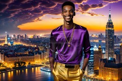 The Men of the Golden City is a collection of AI generated images of beautiful,glamorous,handsome guys in the heavens.