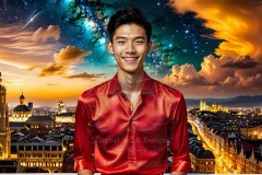 The Men of the Golden City is a collection of AI generated images of beautiful,glamorous,handsome guys in the heavens.