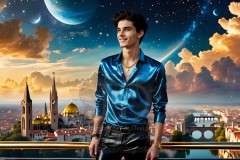 The Men of the Golden City is a collection of AI generated images of beautiful,glamorous,handsome guys in the heavens.