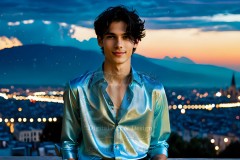 The Men of the Golden City is a collection of AI generated images of beautiful,glamorous,handsome guys in the heavens.