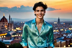 The Men of the Golden City is a collection of AI generated images of beautiful,glamorous,handsome guys in the heavens.