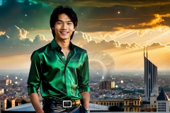 The Men of the Golden City is a collection of AI generated images of beautiful,glamorous,handsome guys in the heavens.