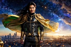 The Men of the Golden City is a collection of AI generated images of beautiful,glamorous,handsome guys in the heavens.