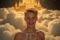 The Men of the Golden City is a collection of AI generated images of beautiful,glamorous,handsome guys in the heavens.